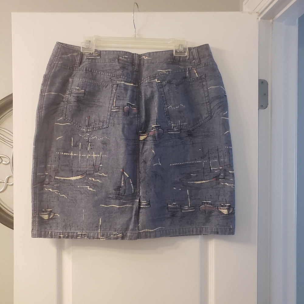Liz Claiborne skirt with nautical theme size 16 - Picture 9 of 12